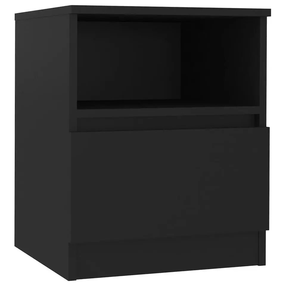 vidaXL - Nachtkast - Zwart - Bewerkt hout