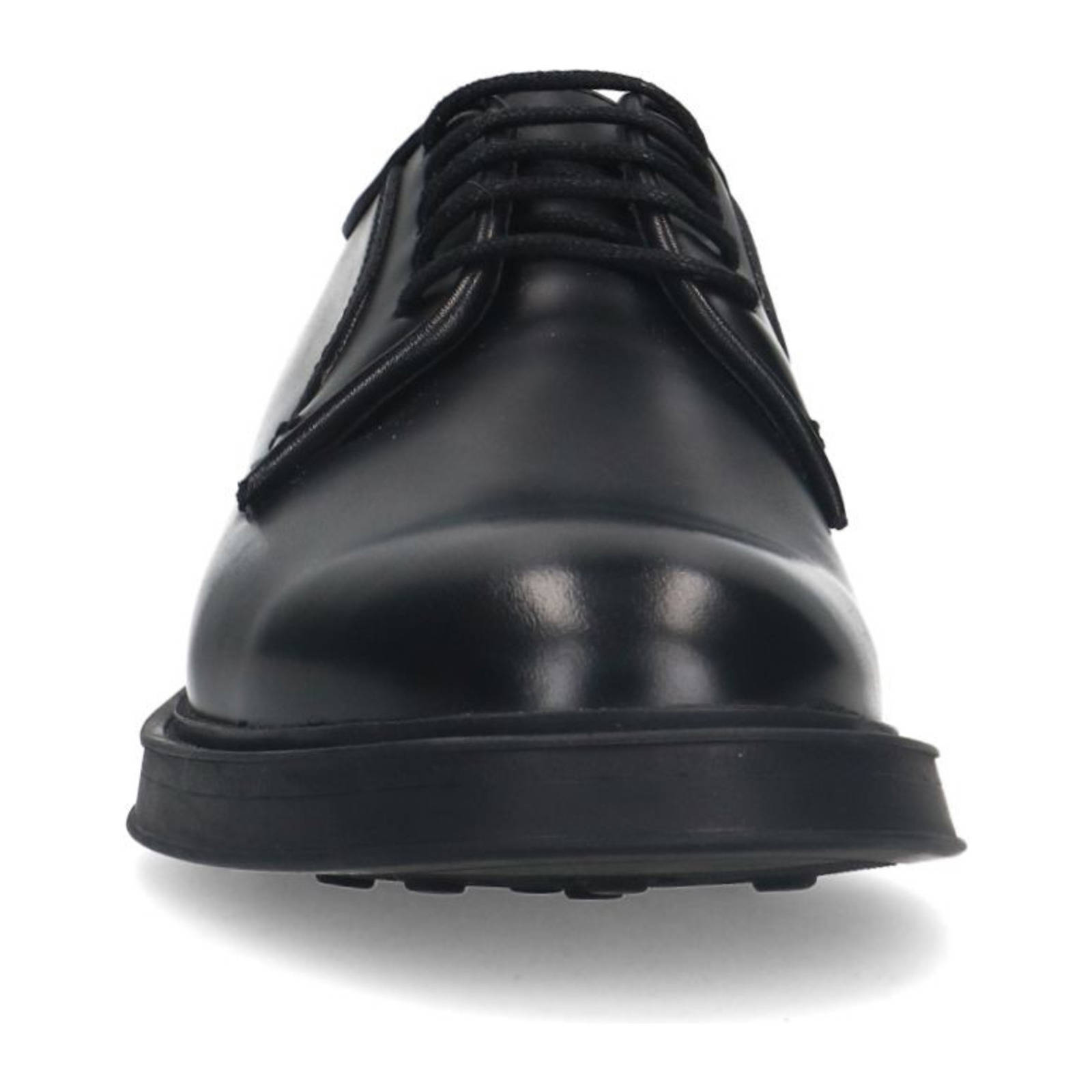 Manfield leren veterschoenen zwart