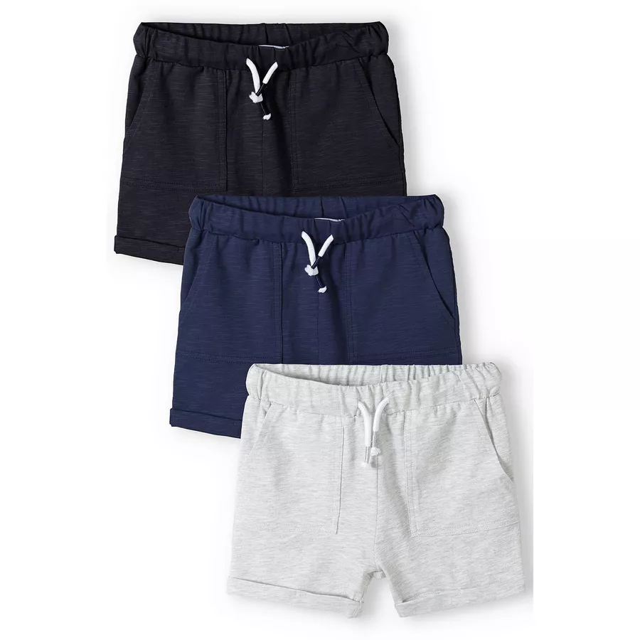 MINOTI 3er-Pack Shorts SchwarzGrauDunkelblau