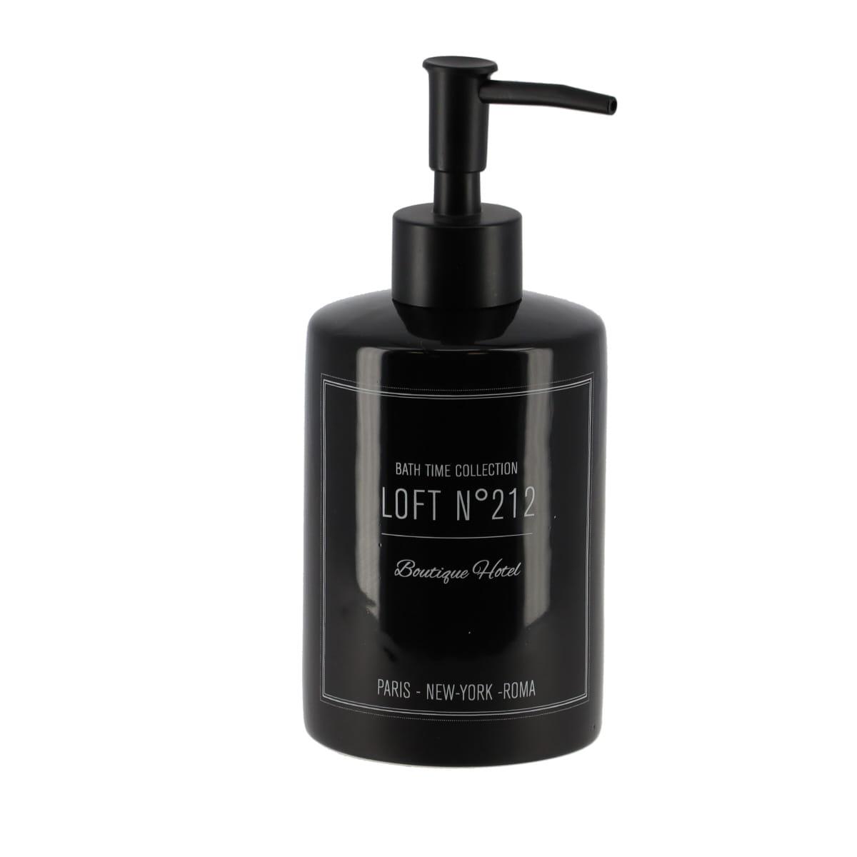 DISTRIBUTEUR A SAVON DOLOMITE ROND 320ML NEO RETRO NOIR