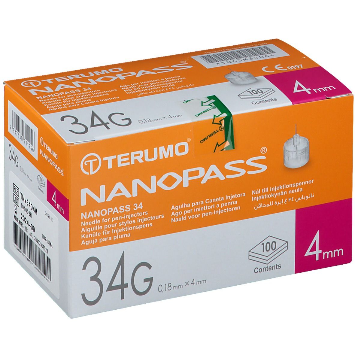 Terumo Nanopass Penkanülen 34G
