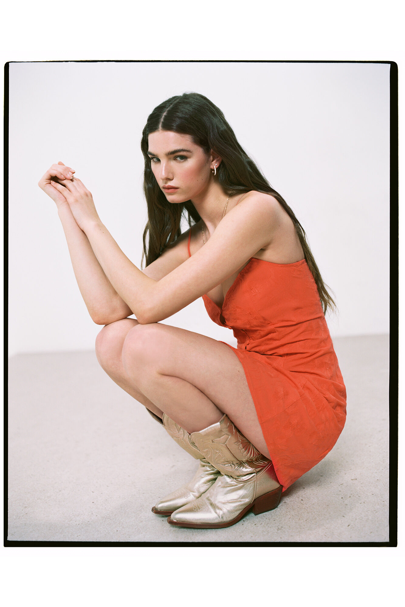 Vestido coral - vermelho