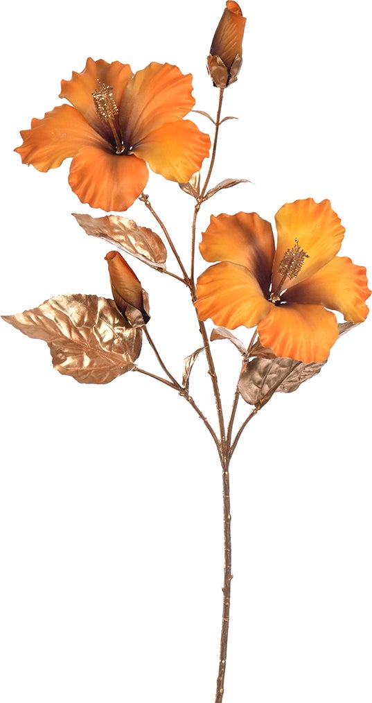 Jasaco Pure kunstbloem Hibiscus 65 cm geel