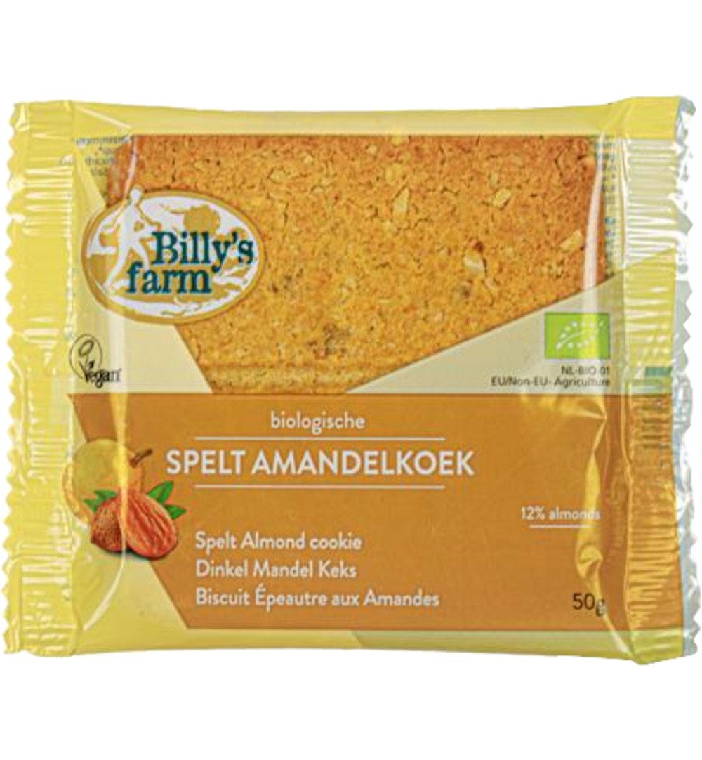 Billy’s Farm Spelt amandelkoeken bio (50 gr)