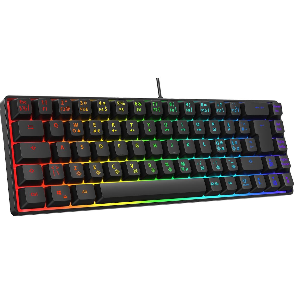 Next MX6 mini 65 RGB membran gamingtastatur (sort)