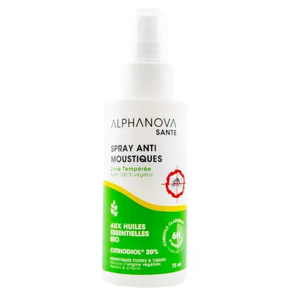 Spray antimosquito Alphanova para zonas temperadas, 75ml