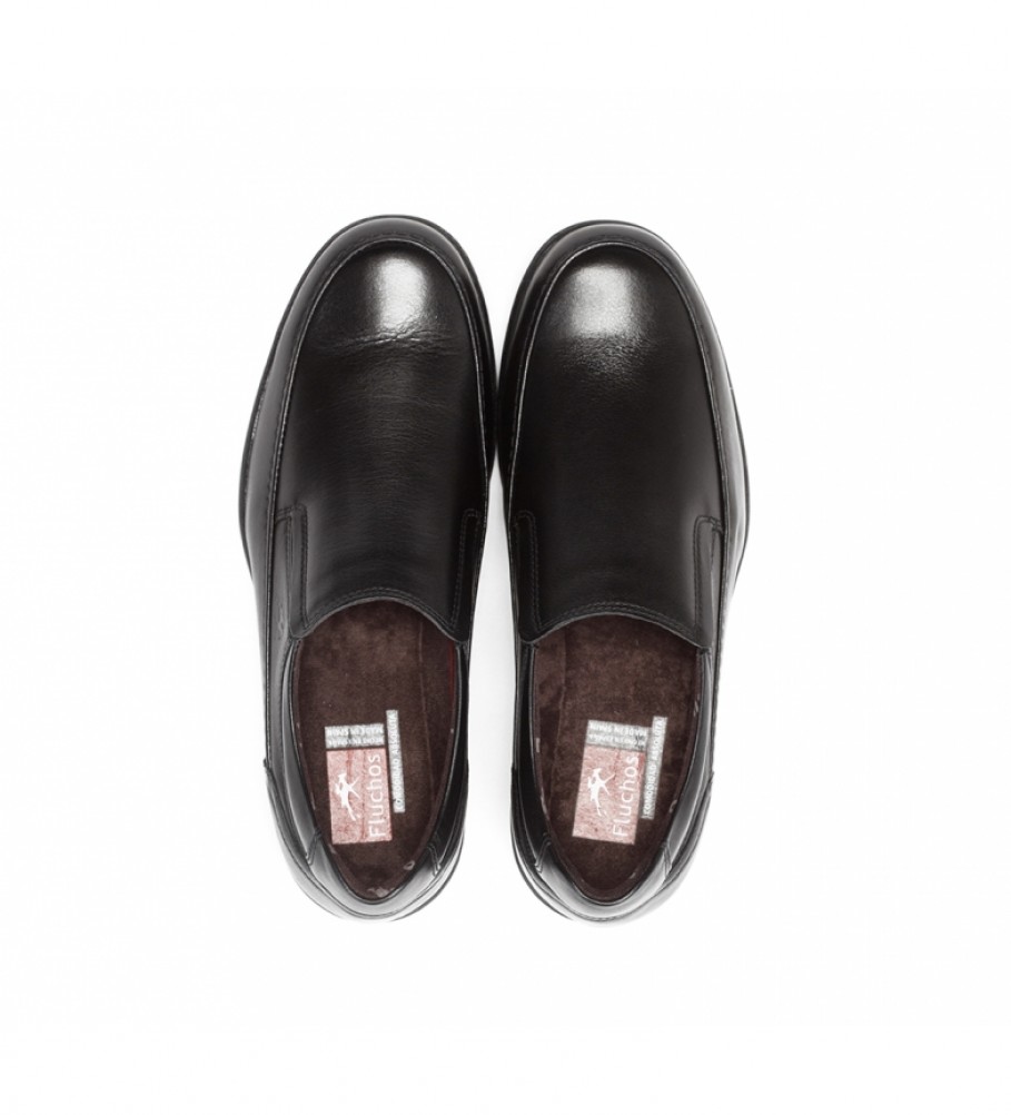 Sapatos de couro Fluchos Luca 8499, pretos