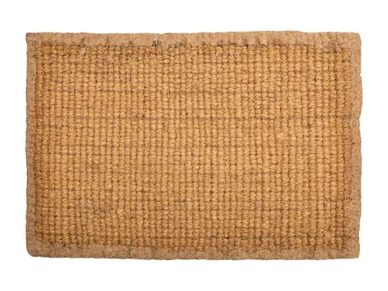 Tapis en fibre naturelle et caoutchouc marron 60x40