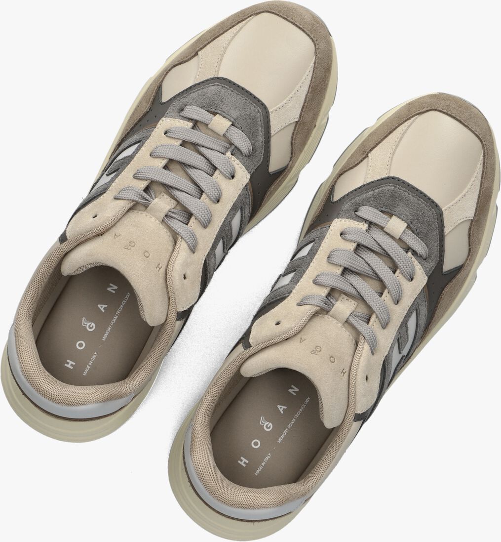beige hogan lage sneakers hyperlight allacciato h
