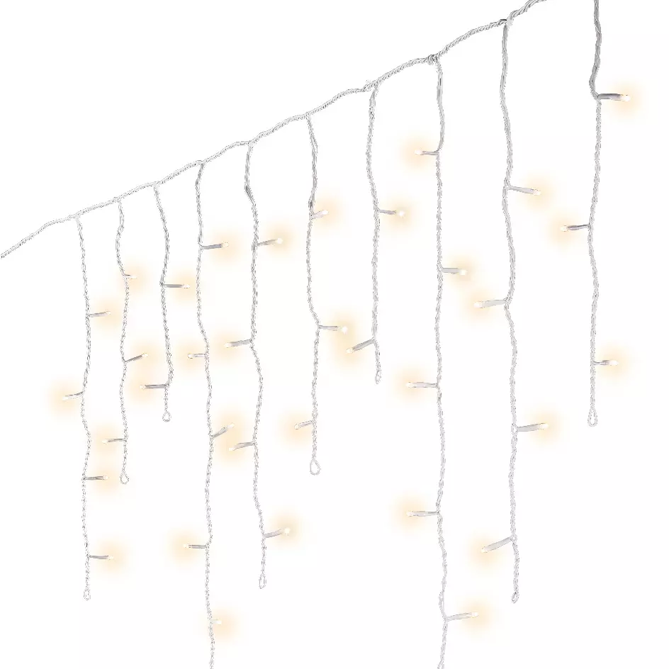 Stalactite lumineuse 30 m 900 LED Stars Grande hauteur XL Timer Blanc chaud