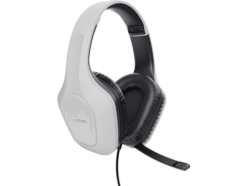 Trust Headset GXT 415PS Zirox Schwarz/Weiss Federleichtes ohrumschliessendes Gaming-Headset, geeignet für Ihre PS5-Konsole