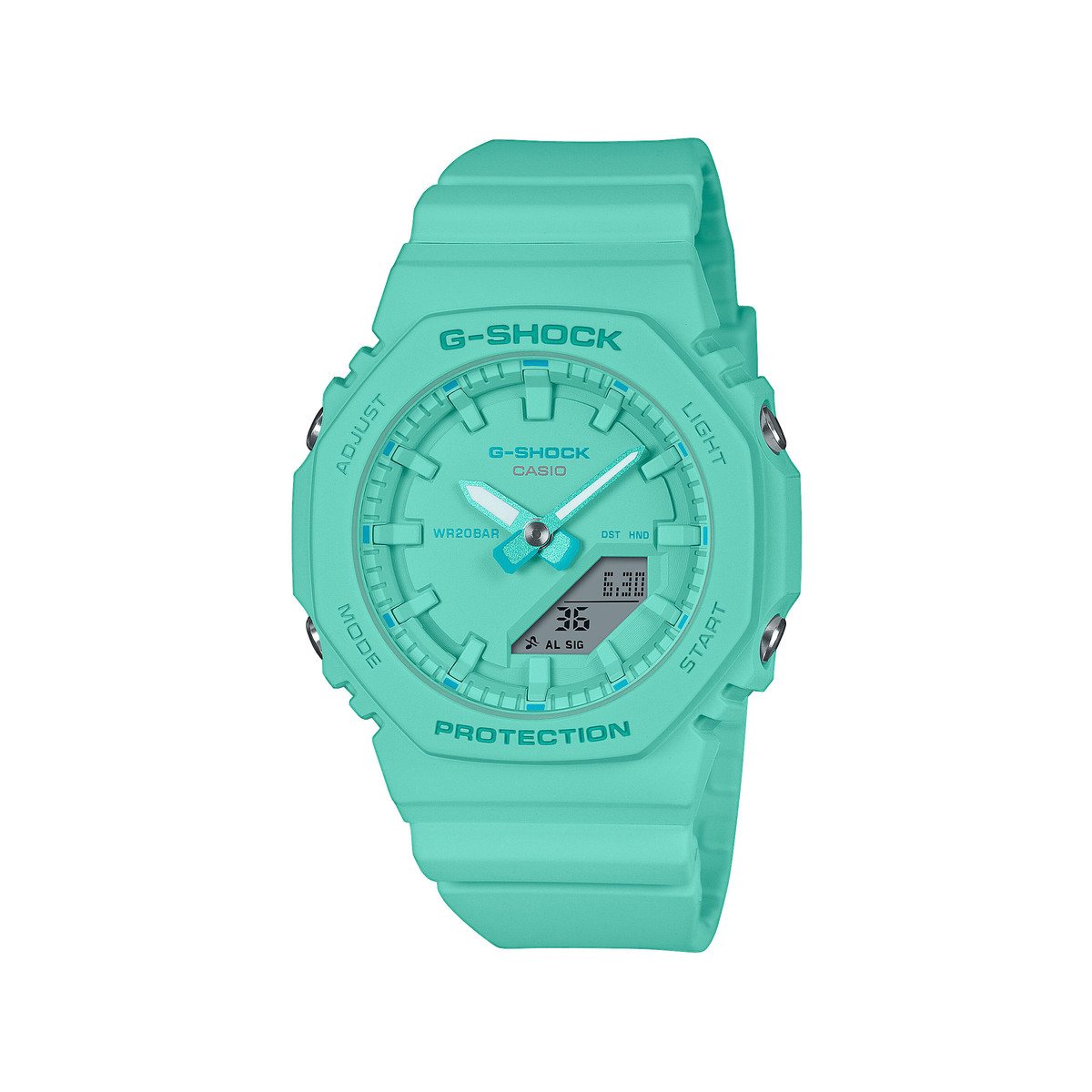 Montre CASIO G-SHOCK femme bracelet resine bleu turquoise