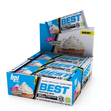 BPI Best Protein Bars Iced Vanilla Cupcake 12x69g