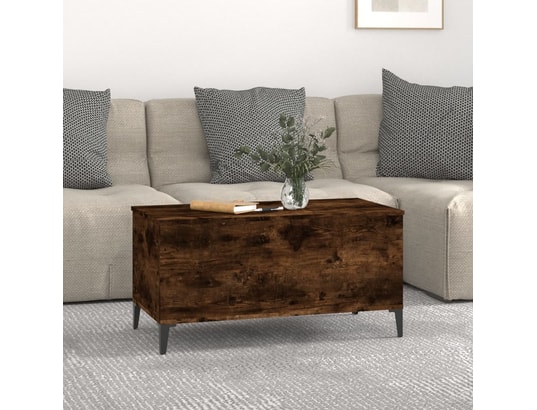 VIDAXL - Table basse chêne fumé 90x44,5x45 cm bois d'ingénierie