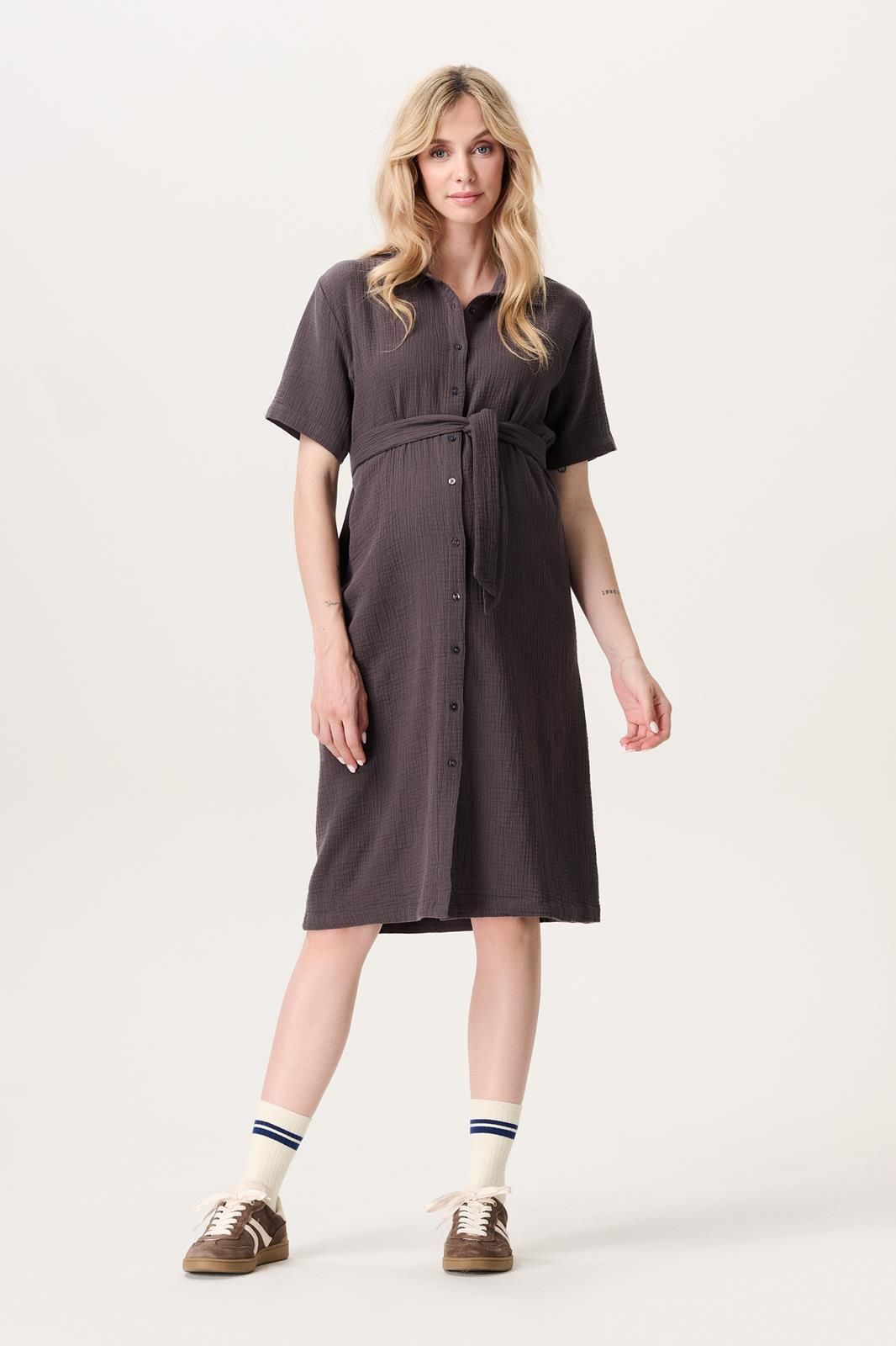 Noppies Maternity Jurk met voedingsfunctie - Forged Iron
