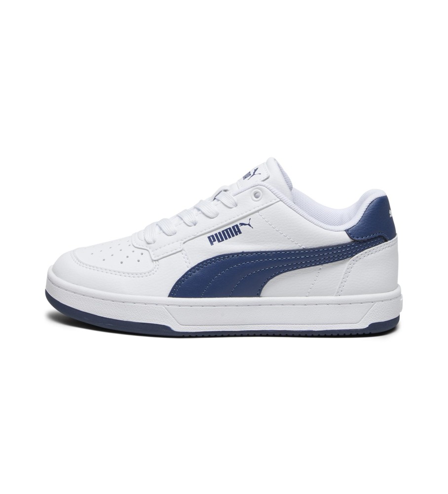 Tênis Puma Caven 2.0, branco e azul.