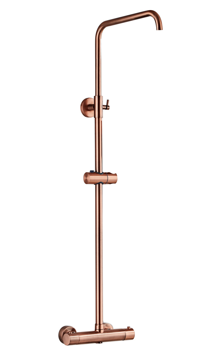 Saniclear Copper opbouw regendouche z. handdouche z. doucheslang z. hoofddouche
