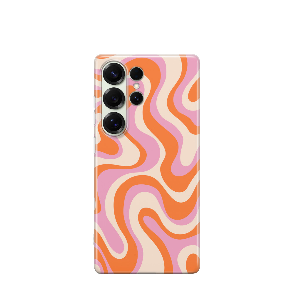 Samsung Galaxy S25 Ultra Gummi Hülle Sunset Swirl 1 - Rosa