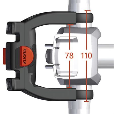 KLICK-FIX E-BIKE Lenkerhalterung  schwarz