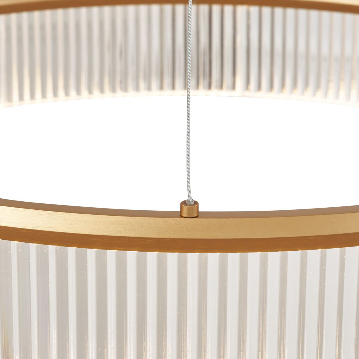 Moderne hanglamp messing 78cm incl. LED 3-staps dimbaar - Anello Chandelier