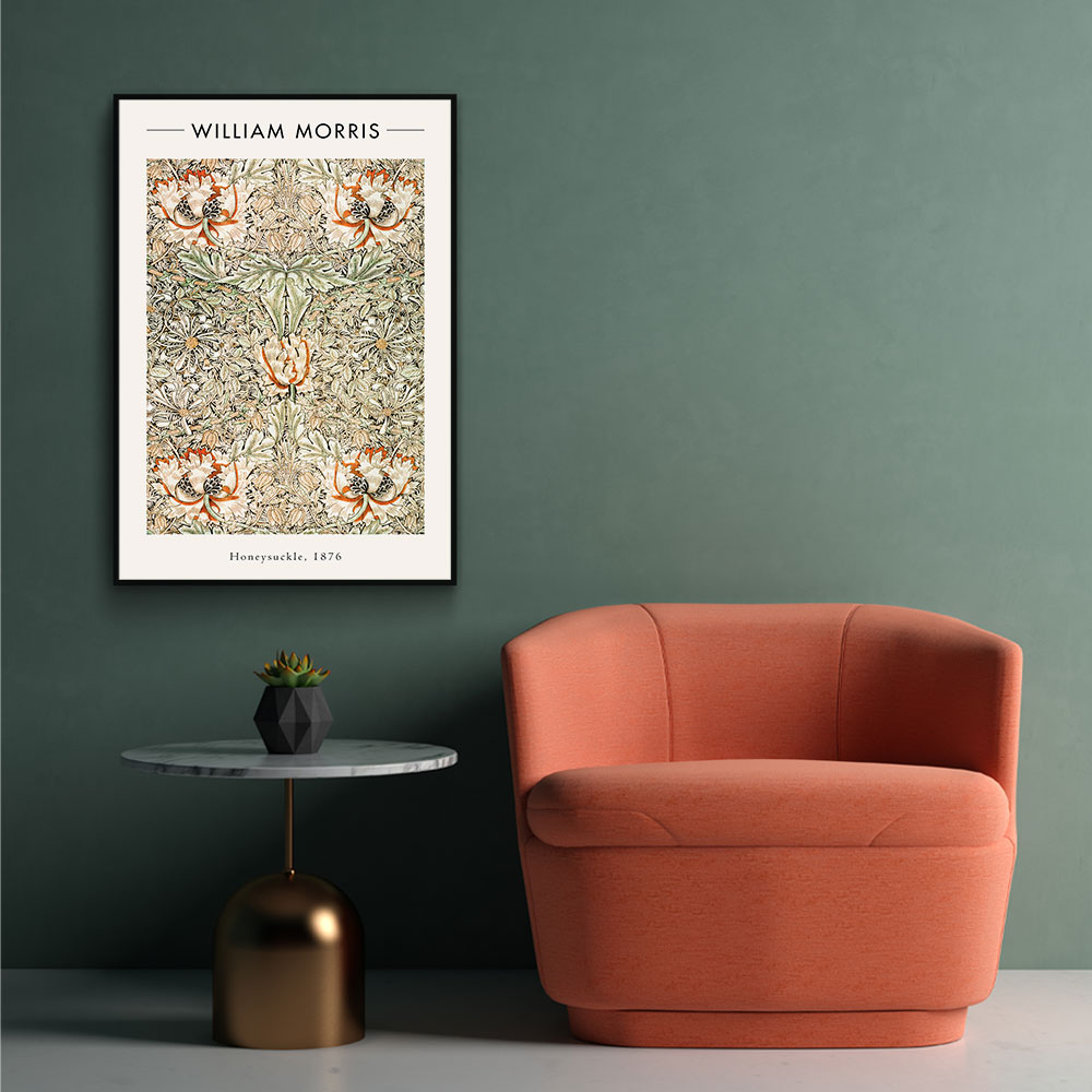 Walljar plexiglas schilderij - William Morris - Honeysuckle II Plexiglas schilderij - 50 x 70 cm