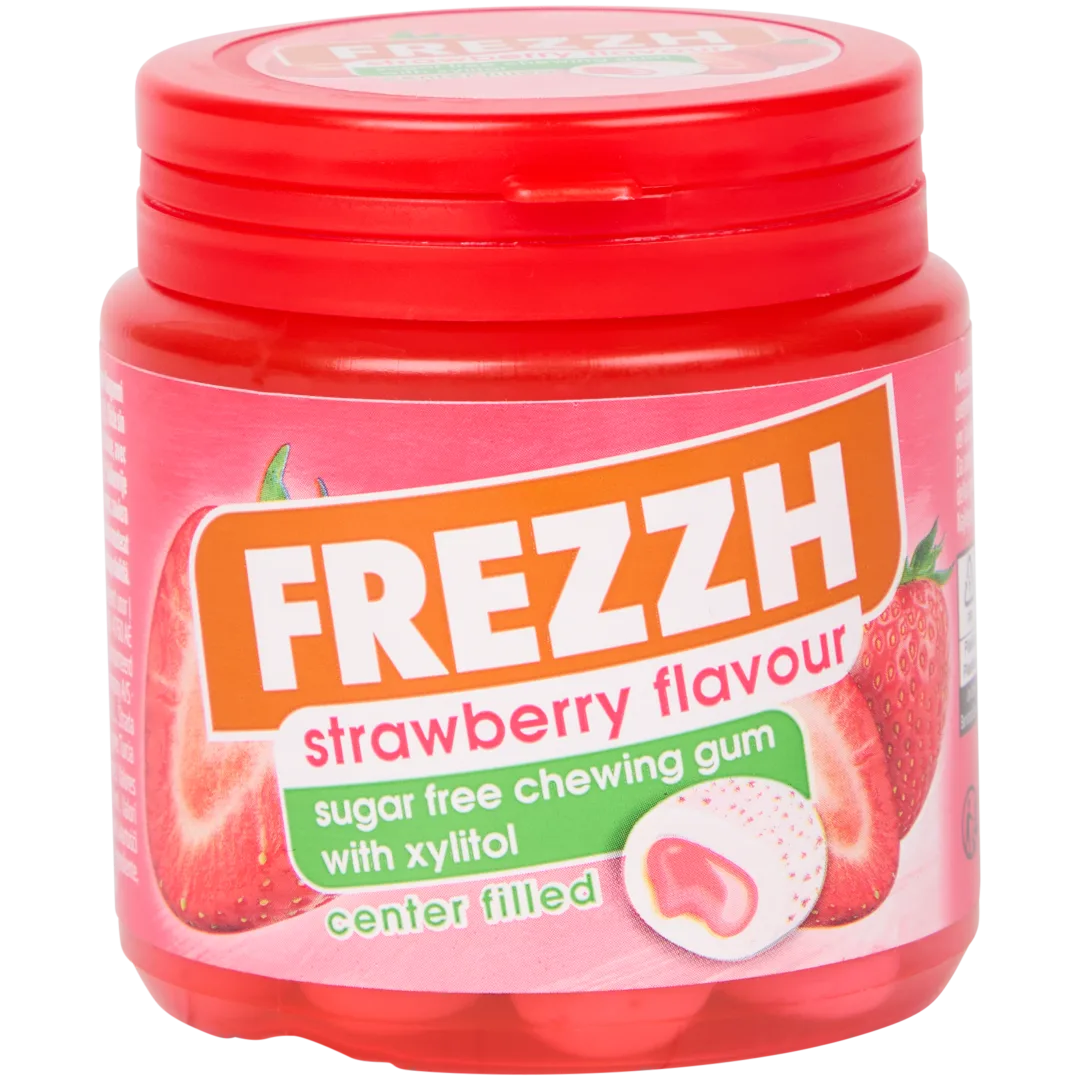 Frezzh suikervrije kauwgom Aardbei 100 gram