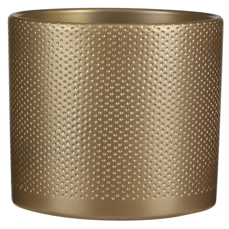 Mica Decorations Bloempot - goud - keramiek - D21,5 x H23 cm