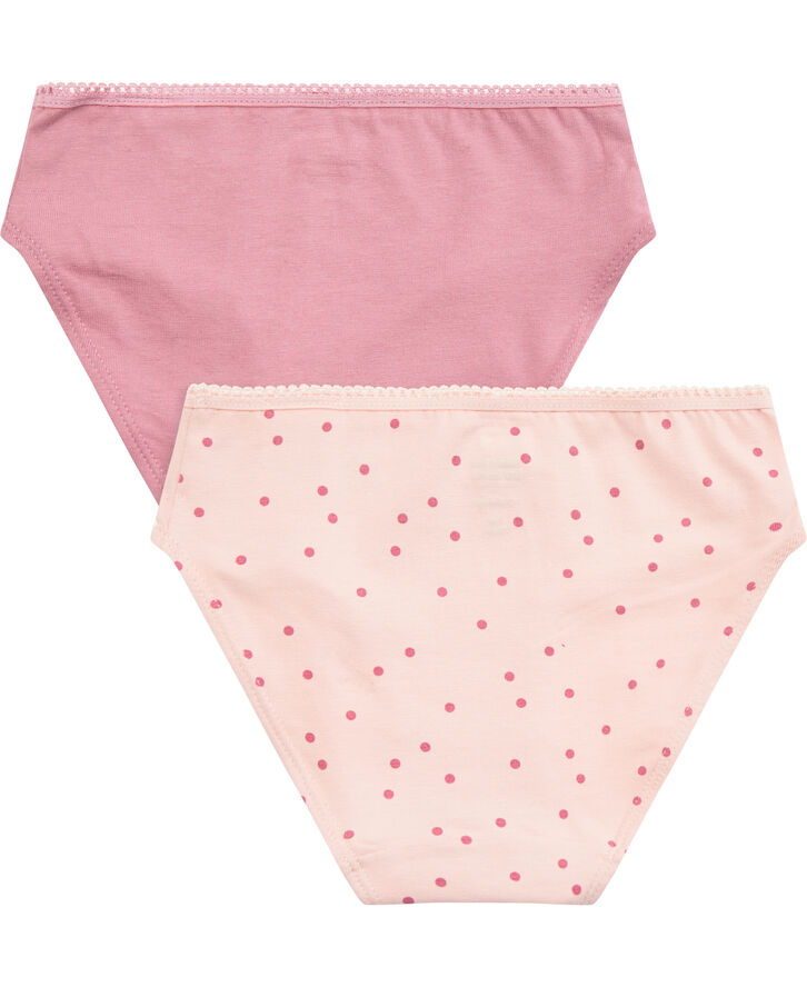 Magasin du Nord Collection Girls Briefs 2-Pack Rose dot / mesa rose
