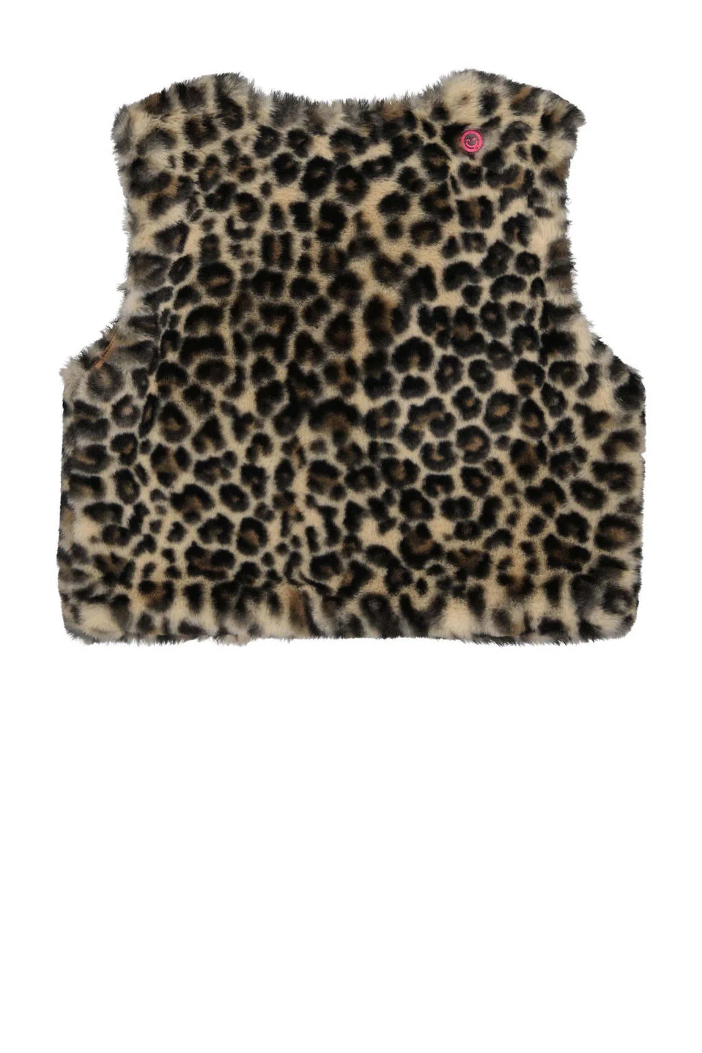 Quapi imitatiebont gilet ZOE met panterprint bruin/zwart