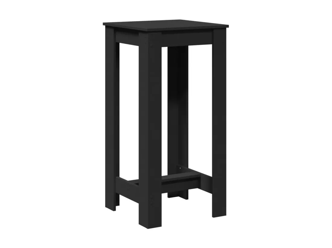 Table de bar noir 51x50x103,5 cm bois d'ingénierie