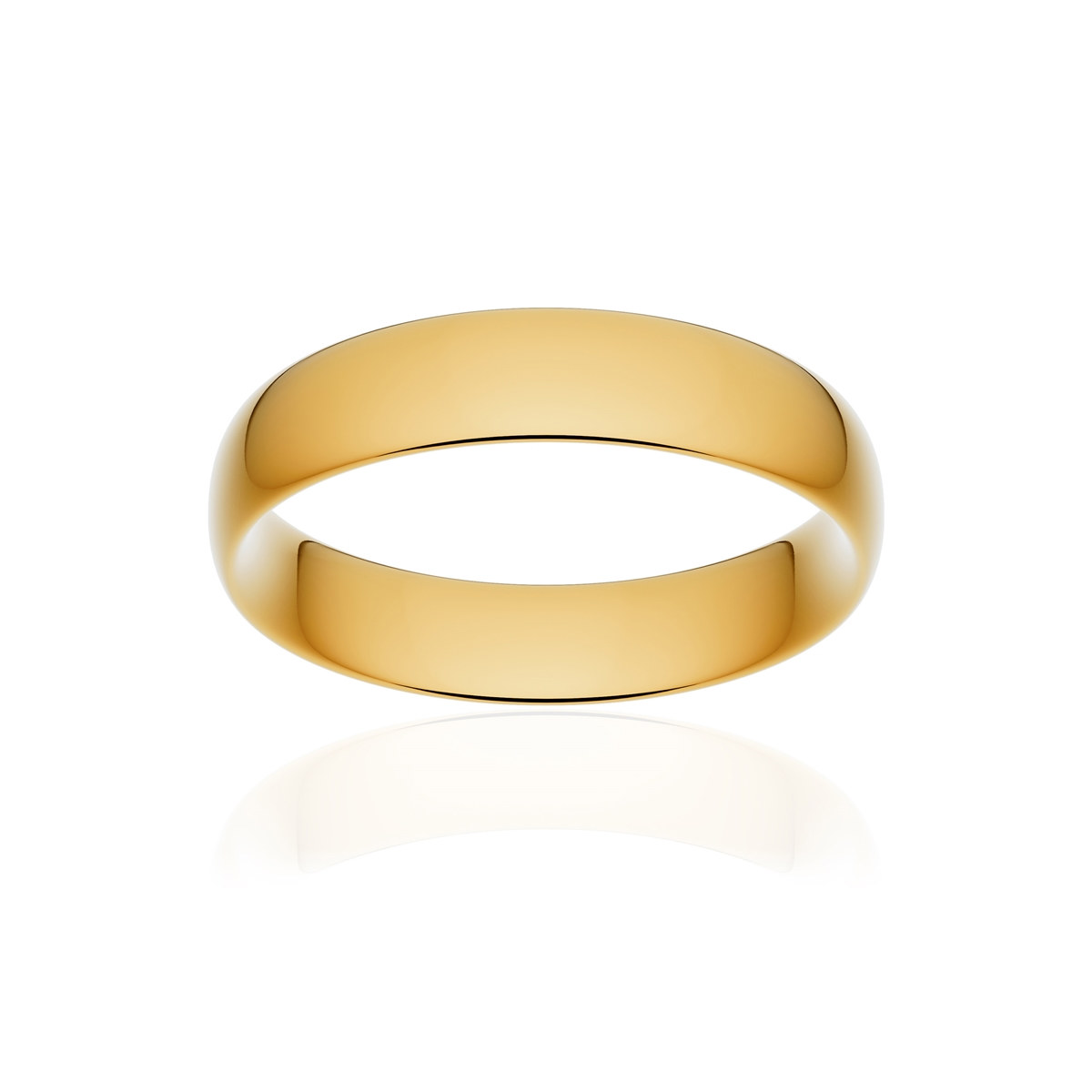 Alliance or 750 jaune poli demi-jonc confort 5mm