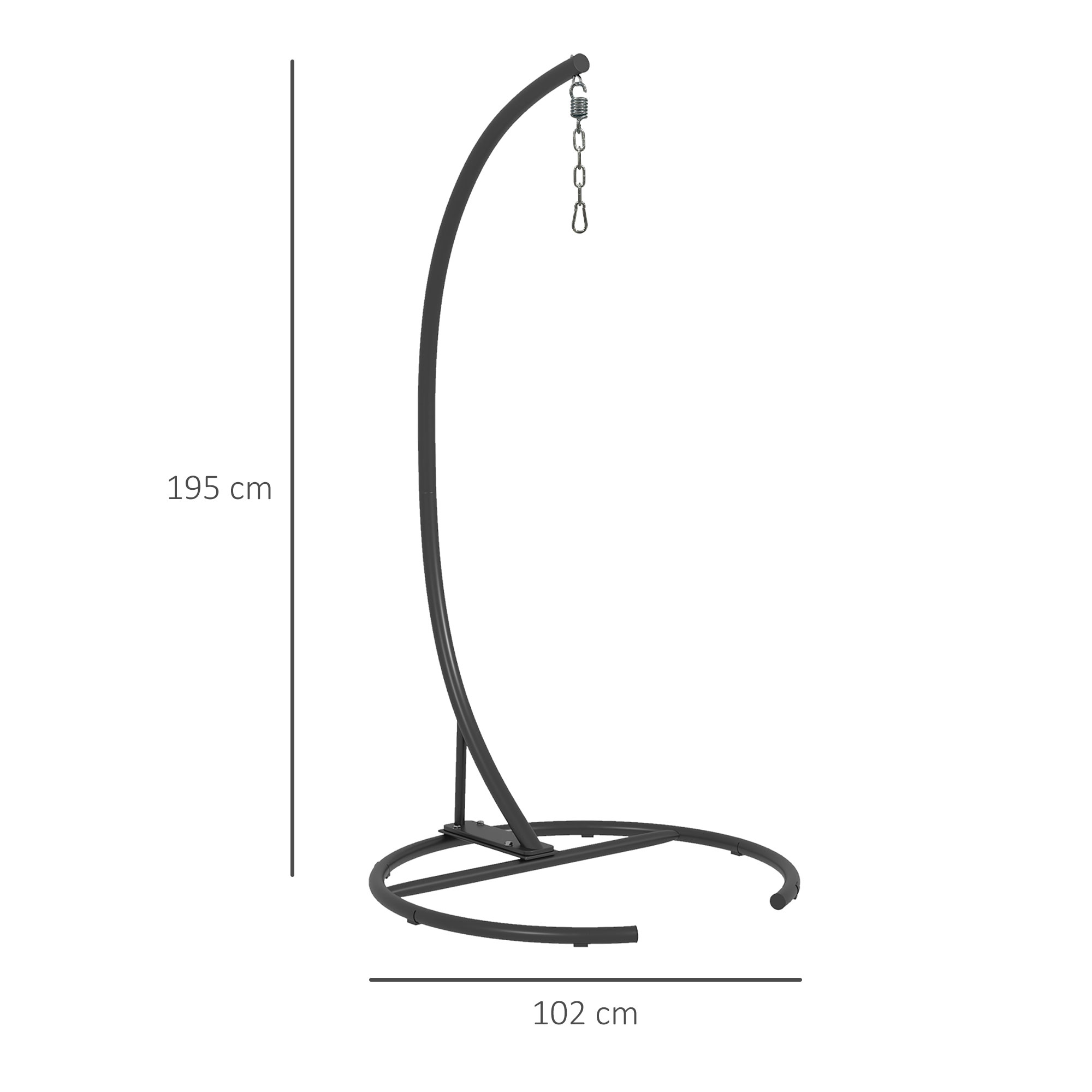 Suporte para cadeira suspensa Outsunny, preto