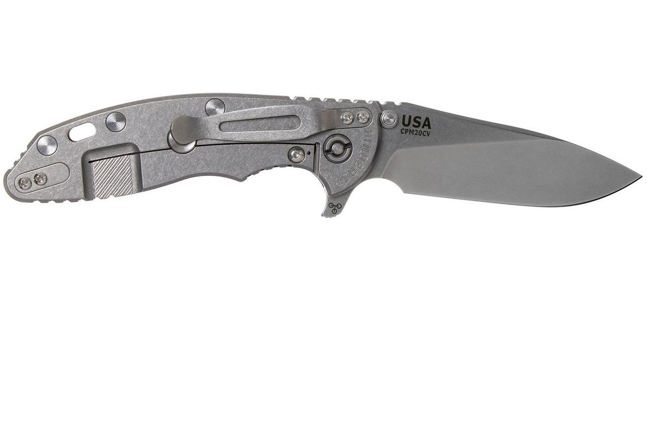 Rick Hinderer XM18 3,5” 20CV Slicer, Dark Grey G10 zakmes