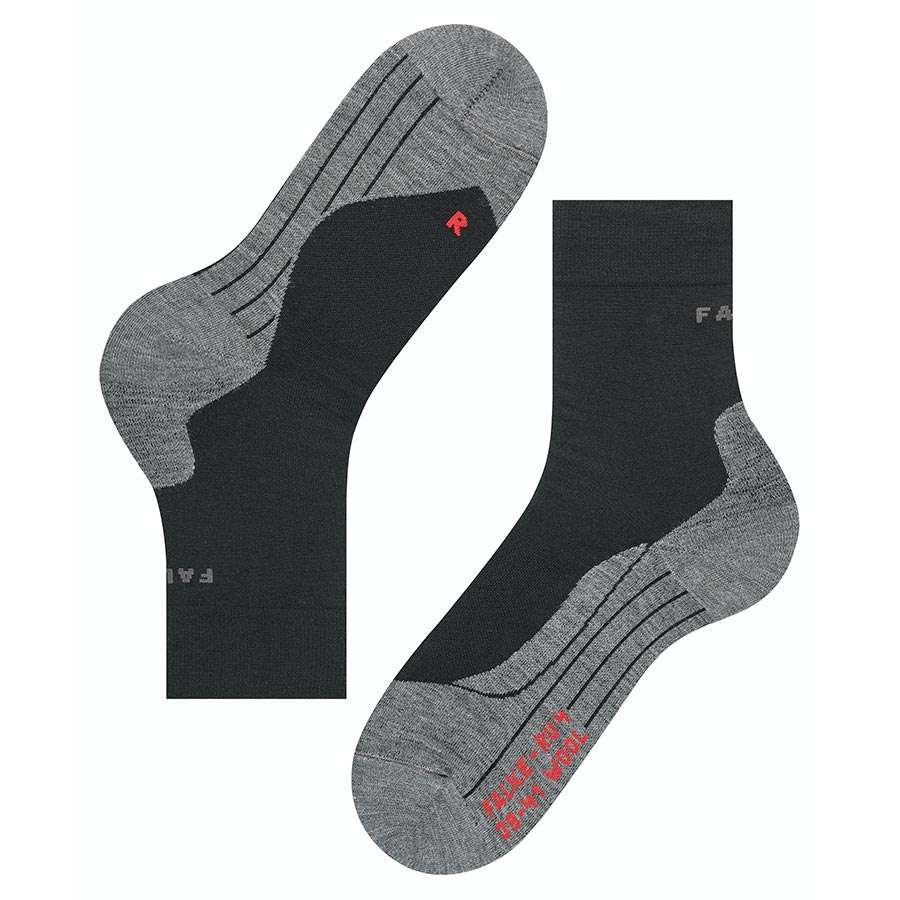 Falke RU4 Hardloopsokken Grijs/Zwart Dames