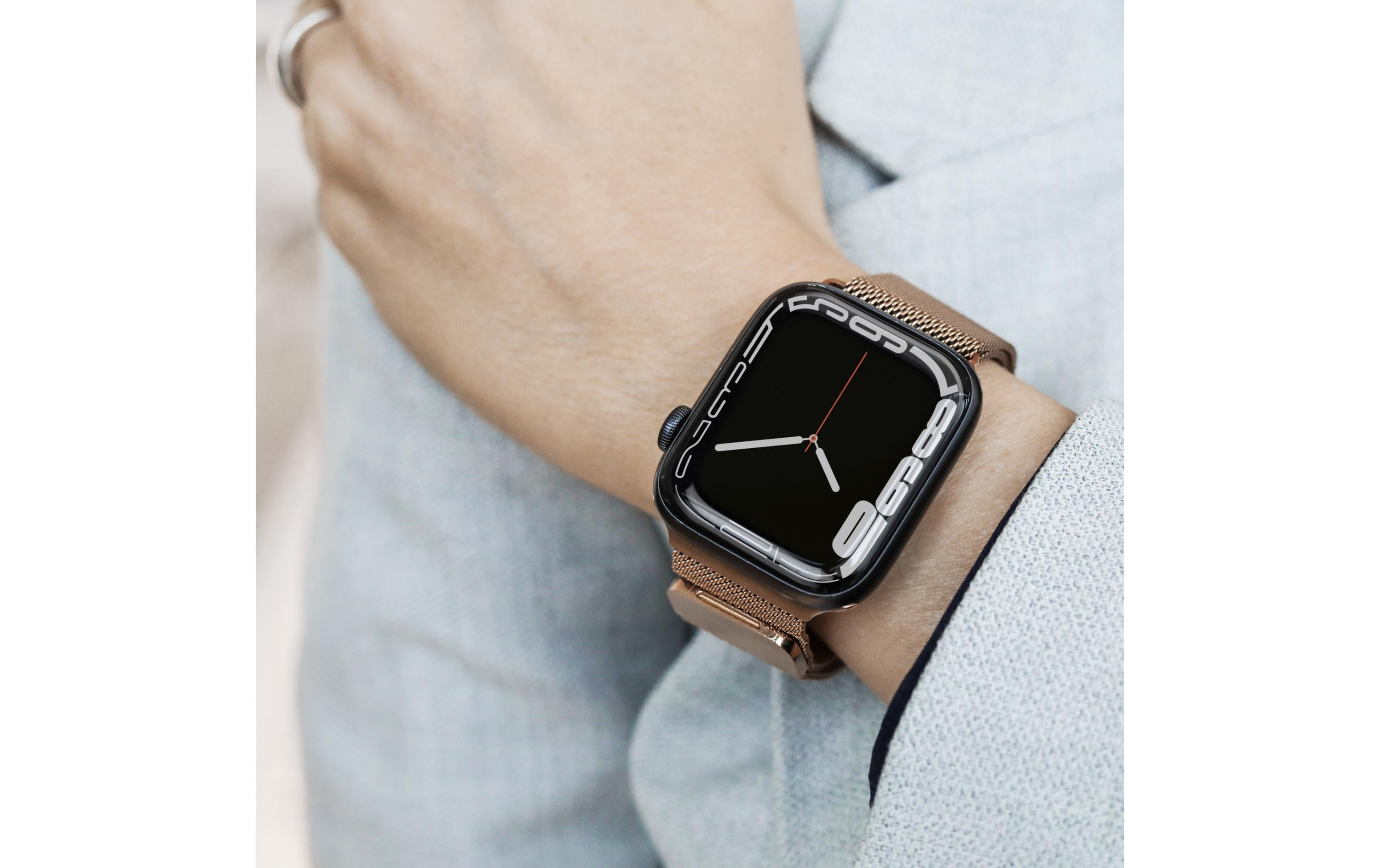 Armband Milanese Loop Apple Watch 42/44/45/49 mm RosegoldArmband für Apple Watch 42/44/45/49 mm