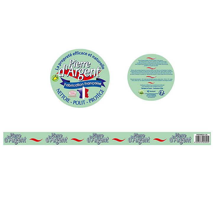Pierre d'argent nettoie, polit et protège 200 g