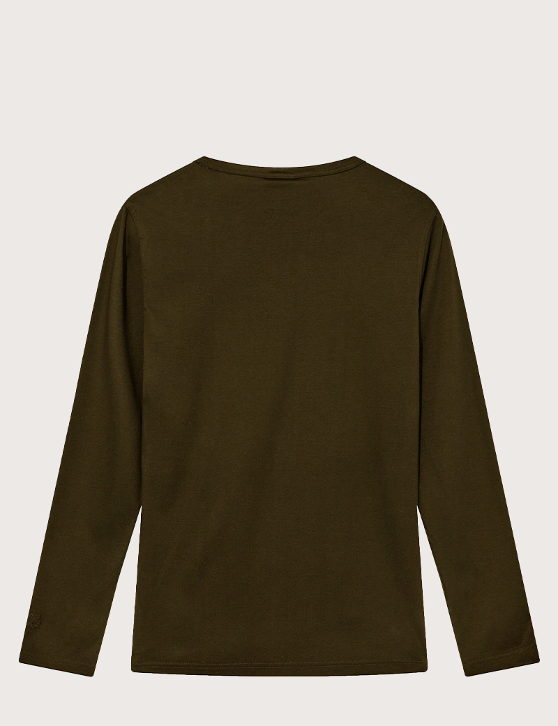 MOS MOSH T-SHIRT HOMME MANCHES LONGUES PERRY KAKI