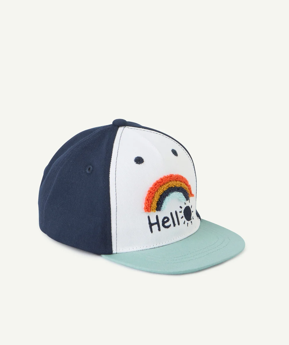 casquette bébé garçon en coton coloré avec bouclettes