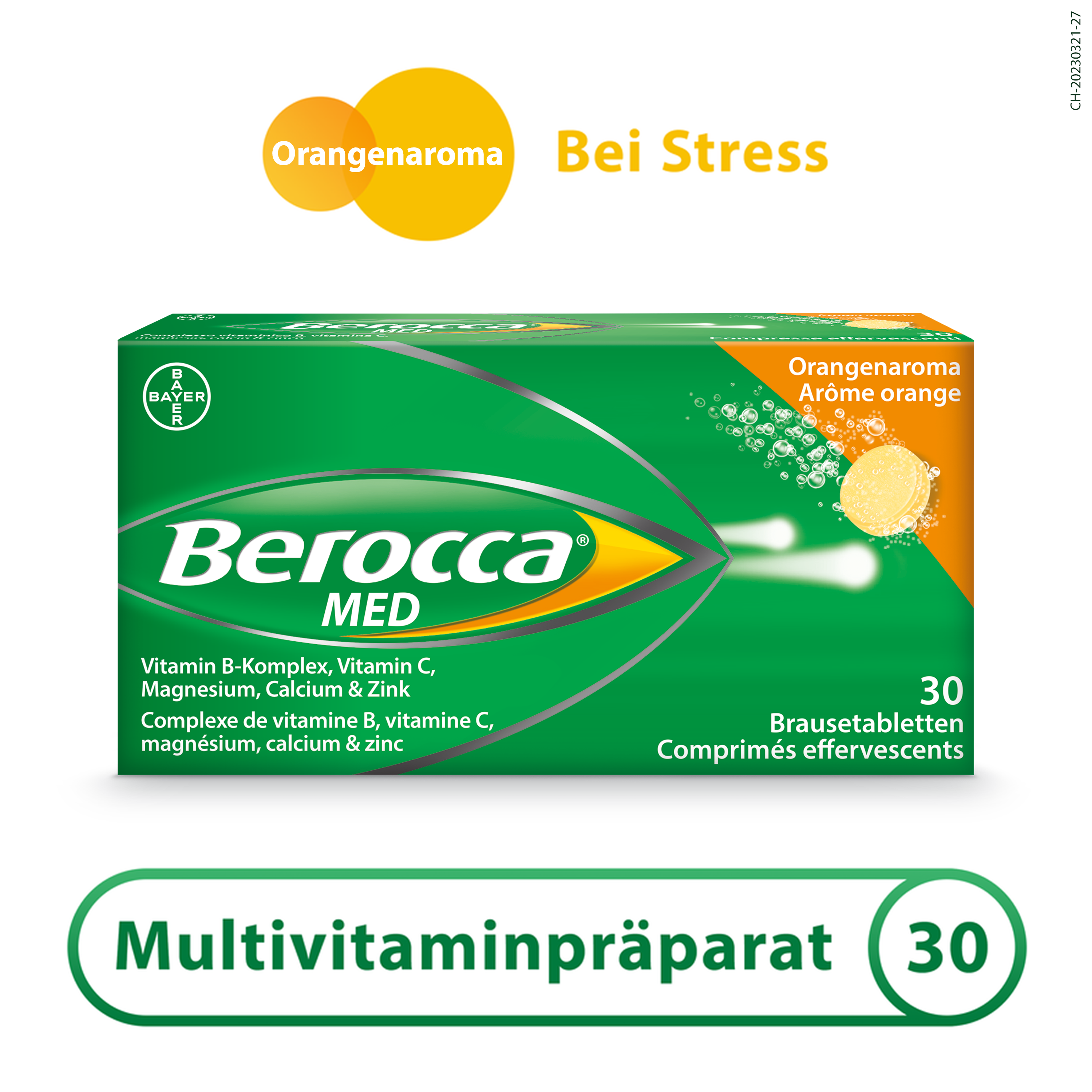 BEROCCA MED Brausetabl Orangenaroma Ds 30 Stk