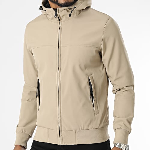 Veste Zippée Capuche Beige