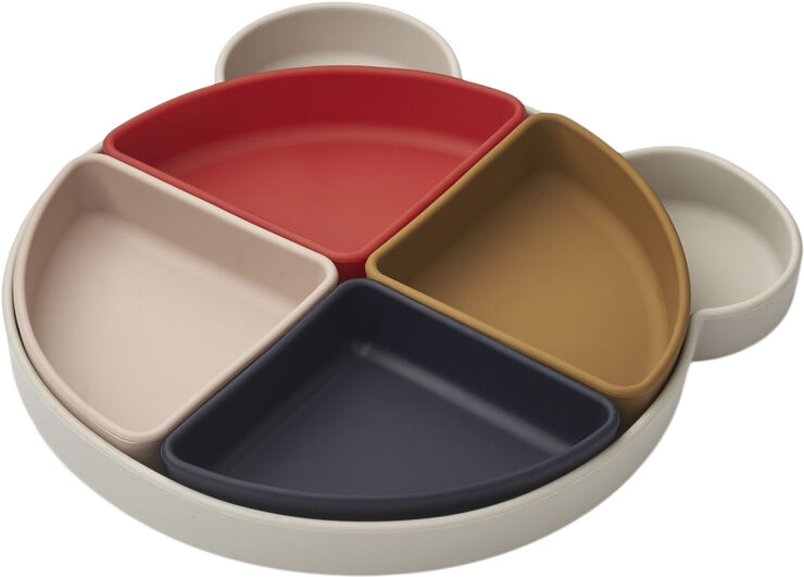 Liewood Arne divider plate Mr bear sandy multi mix