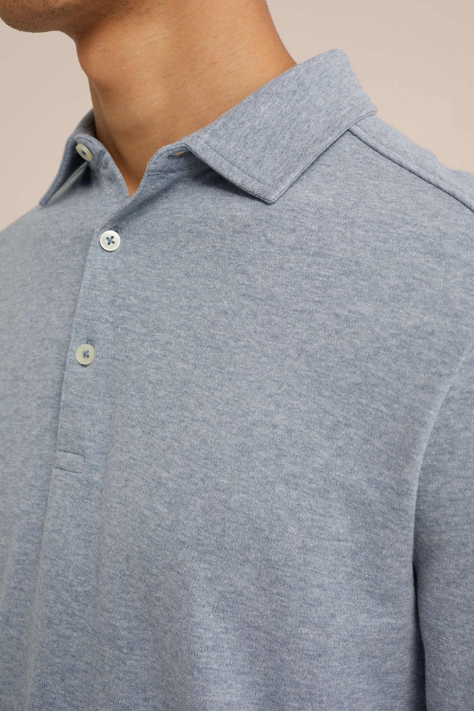 slim fit gemêleerde polo WE Fashion Grijsblauw