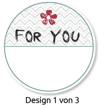 Avery Zweckform Z-Design 56816, Sticker auf Rolle, For You, 50 Aufkleber