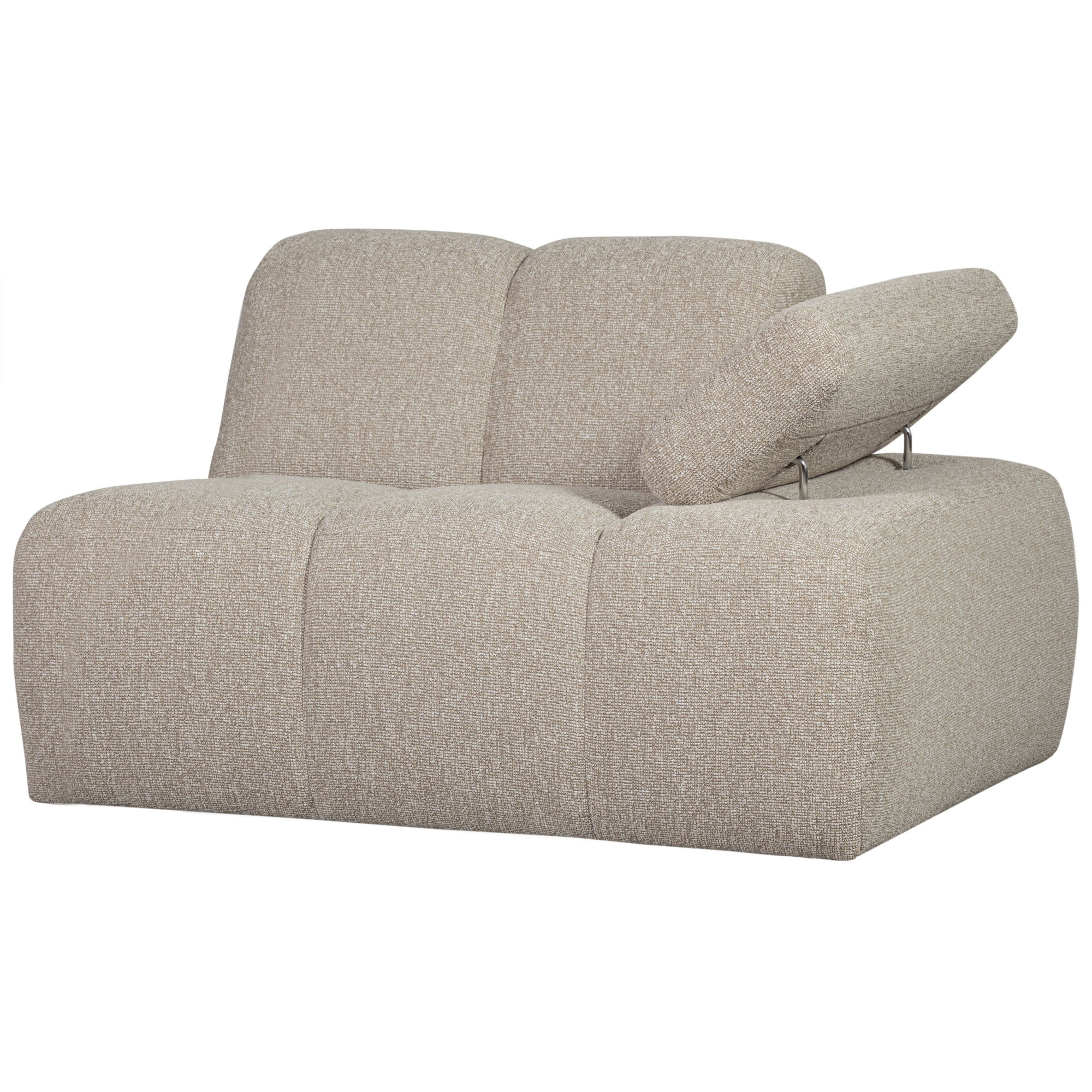 1-zits bankje Mojo Mojo 1-zits Bankje met Arm Rechts - Bouclé - Beige Melange