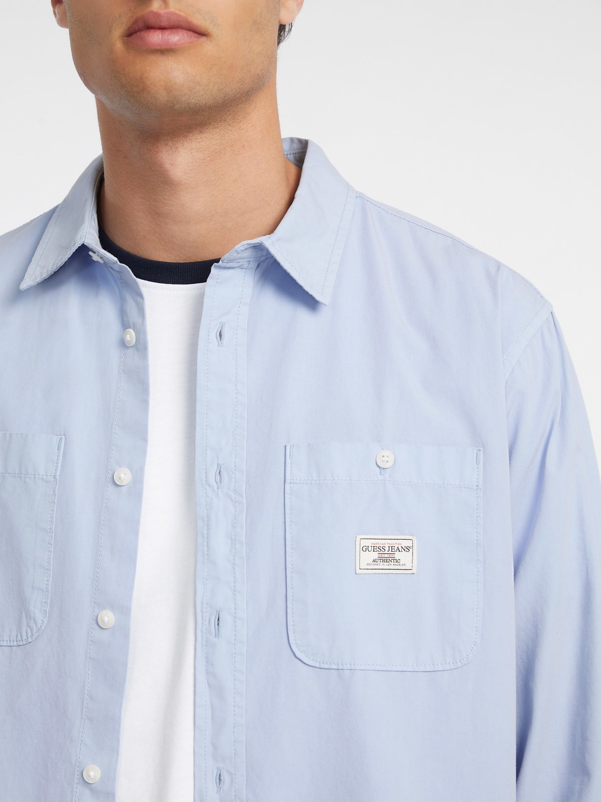 Camisa de manga comprida com bolso