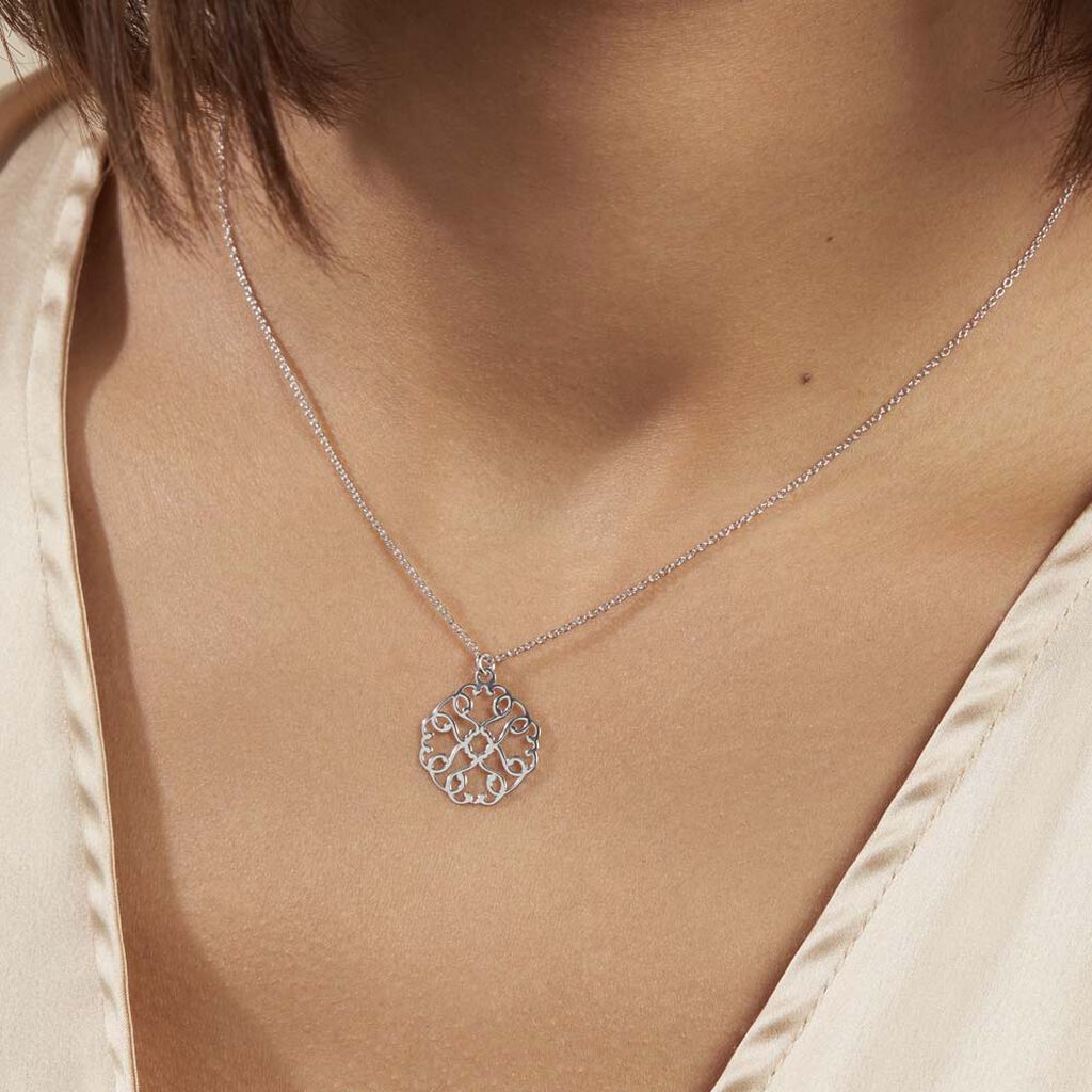 Collier Lev Argent Blanc