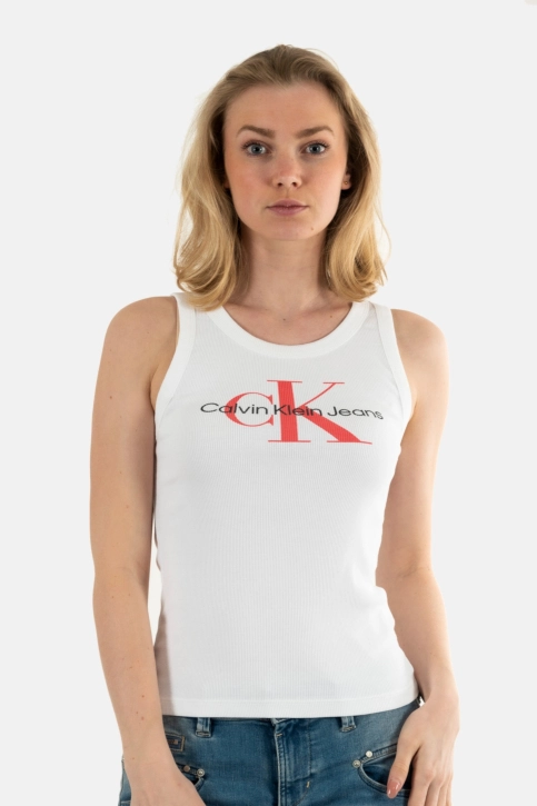 Débardeurs calvin klein jeans archival monologo yaf bright white