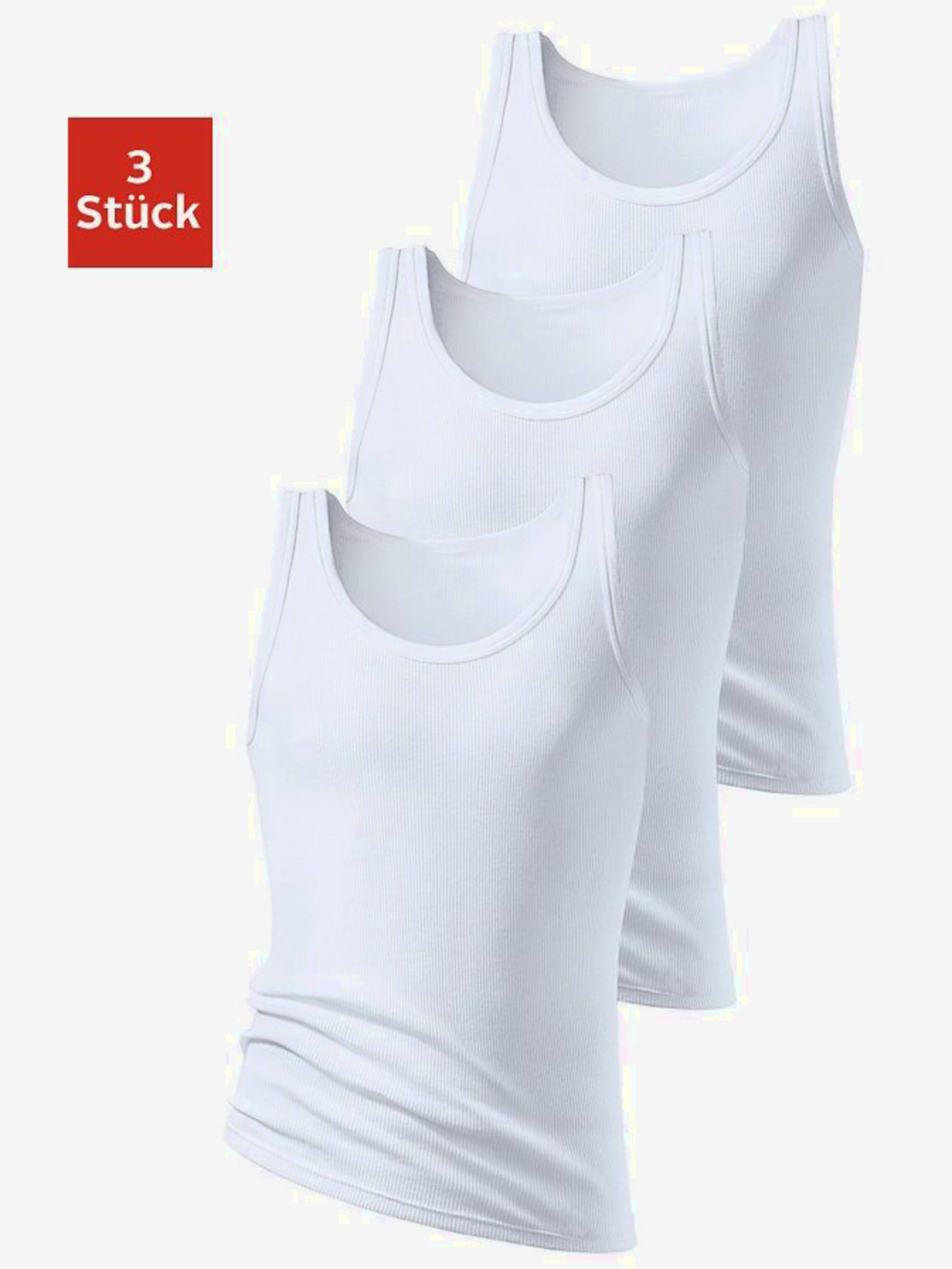 Chemise lot de 3 débardeurs côtes doubles