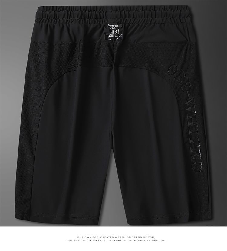 Wewewow - Shorts met elastische taille en letters
