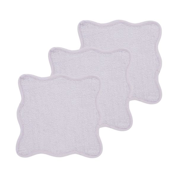 Meyco Baby Wavy Monddoekjes - 3 Stuks - 30 x 30 cm - Badstof